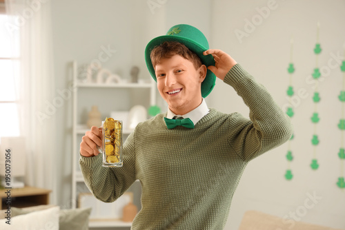 Redhead young man in leprec...