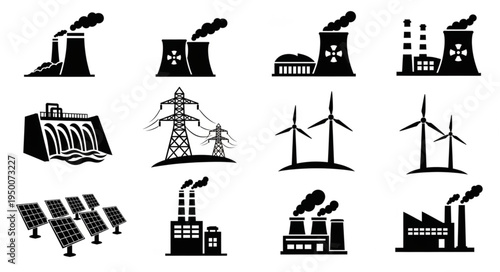 Diverse Energy Sources - Nuclear, Hydro, Wind, Solar, and Industrial Power.