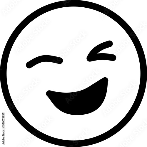 Laughing Winking Face Emoticon