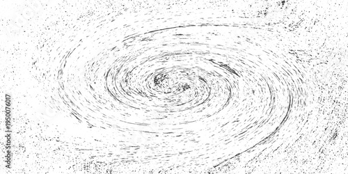 Circular Starburst Explosion Texture with Distressed Uneven Grunge Background and Irregular Graphic Elements Vector.