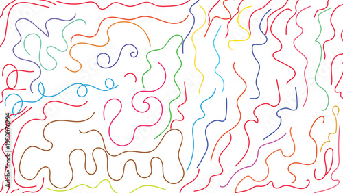 Colorful Abstract Wavy Lines Pattern