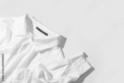 Button shirt on white backg...