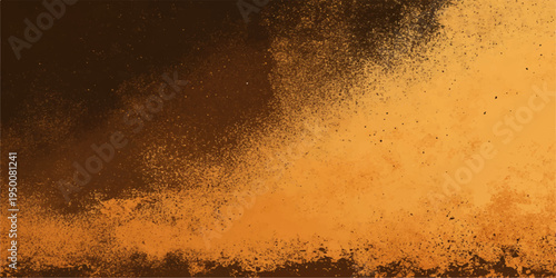 A vintage brown backdrop featuring an aged grunge paper texture with a rough rusted metal surface and dirty orange paint patterns on an antique wall design