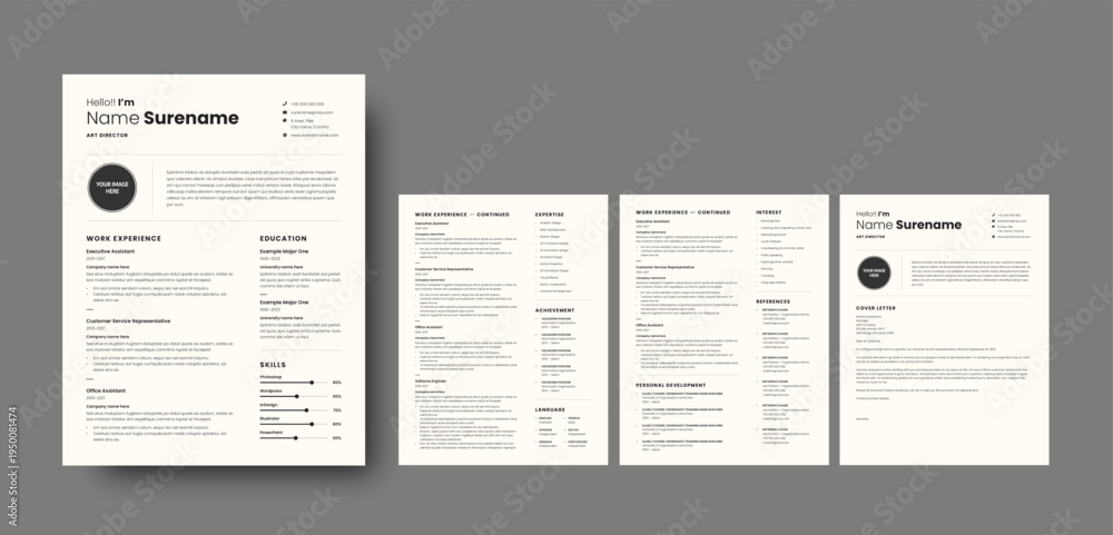 Obraz premium Minimalist Resume Layout