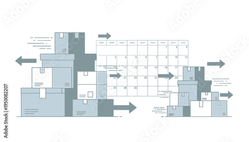 Detailed Architectural Blueprint with Arrows and Labels.