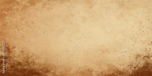 A vintage brown parchment background featuring a stained and grungy old paper texture with an aged antique surface for retro design