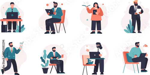 Diverse individuals engaged in various professional and leisure activities (1)