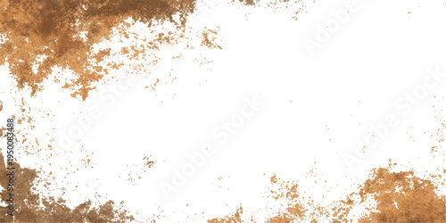 Abstract grunge textured background with brown coffee powder and rusty effect