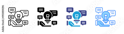 Advice icon set multiple style collection