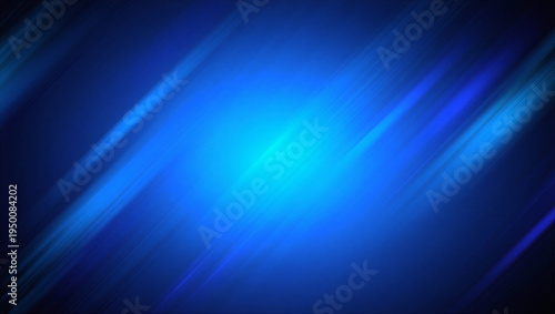 Abstract blue background with bright light streaks and motion blur.