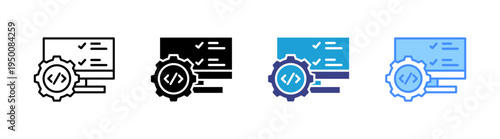 Program icon set multiple style collection