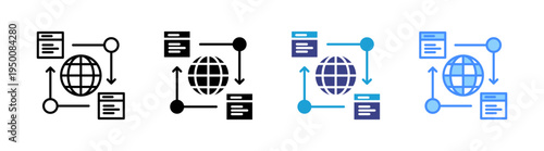 Semantic Web icon set multiple style collection