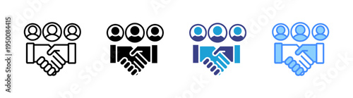 CRM icon set multiple style collection