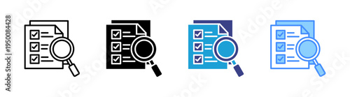 Evaluation icon set multiple style collection