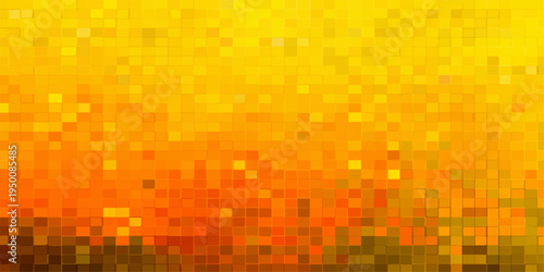 Abstract orange geometric vector background with colorful mosaic pattern