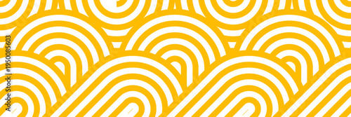 Abstract geometric pattern. Macaroni yellow poster. Wavy abstract pattern. circle in lines vector illustration. Can be used as background.