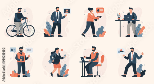 Diverse individuals engaged in various modern activities and professions (3)