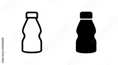 Bottle icon set vector. bottle sign and symbol
