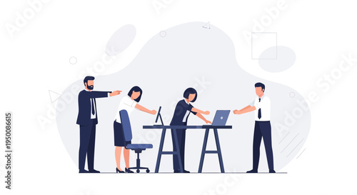 Business team working together in office, teamwork and collaboration concept