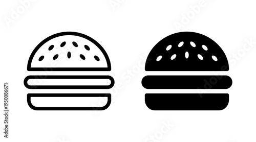 Burger icon set vector. burger sign and symbol. hamburger