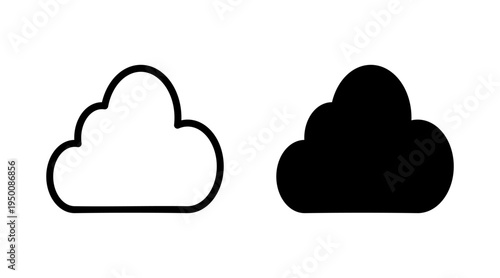 Cloud icon set vector. cloud sign and symbol