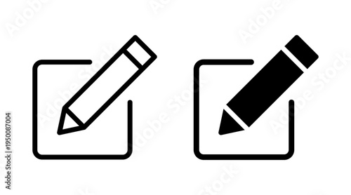 Edit icon set vector. edit document sign and symbol. edit text icon. pencil. sign up
