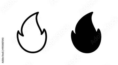 Fire icon set vector. fire sign and symbol