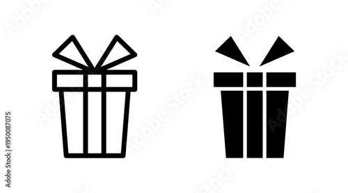 Gift icon set  vector. gift sign and symbol. birthday gift