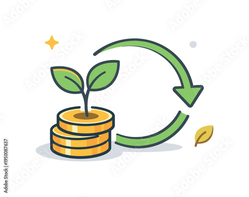 Eco friendly financial responsibility and sustainable investment thinking in a modern economy where individuals and businesses combine profitability with environmental awareness, a