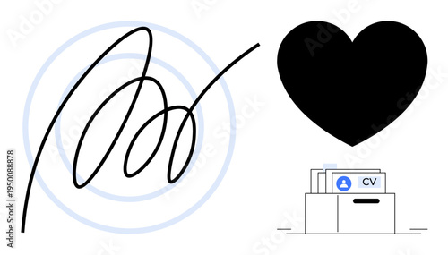 Digital signature concept. Digital signature for authenticating documents. Digital signature ensures safe personal data management. Ideal for identity, career, and document workflows