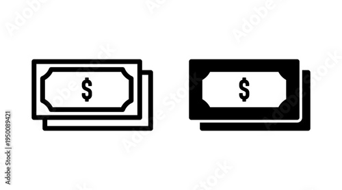 Money icon set vector. Money sign and symbol