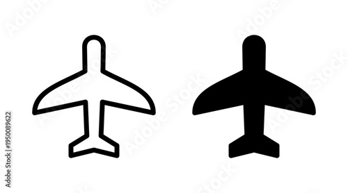 Plane icon set vector. Airplane sign and symbol. Flight transport symbol. Travel sign. aeroplane