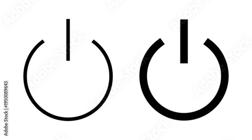 Power icon set vector. Power Switch sign and symbol. Electric power