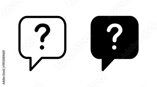 Question icon set vector. question mark sign and symbol