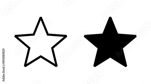 Star Icon set vector. rating sign and symbol. favourite star icon