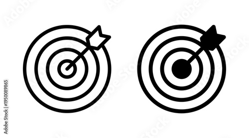 Target icon set vector. goal icon vector. target marketing sign and symbol