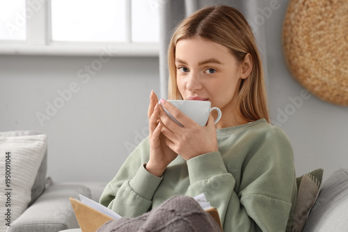 Beautiful young woman with ...