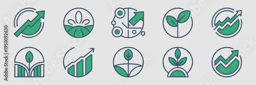 Business growth and opportunity icons – Perfect for financial reports, marketing strategies, or career development.