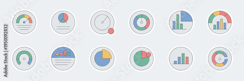 Modern dashboard layout widget icons – Perfect for app interfaces.