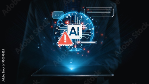 Konstfotografi AI interface showing prompt error warning and system alert