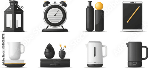 Collection of modern home and digital objects