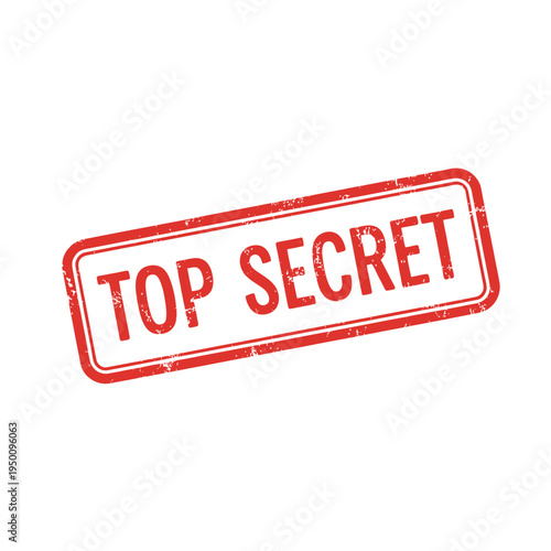 Top Secret Red Stamp On White Background vector illustration