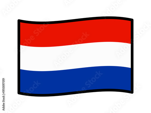 オランダの国旗のイラスト素材2