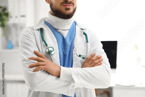 Male doctor with stethoscop...