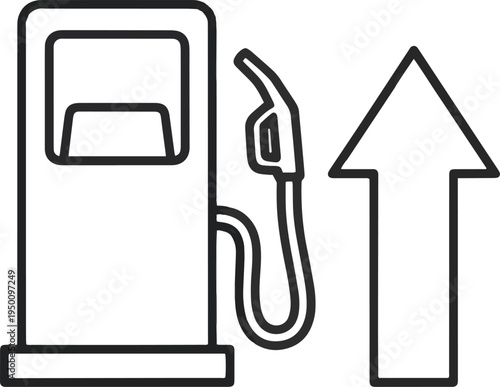 The fuel inflation concept shows rising energy costs.