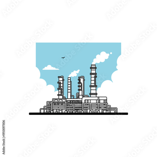 Power Plant Minimalist Vector Design vector illustration