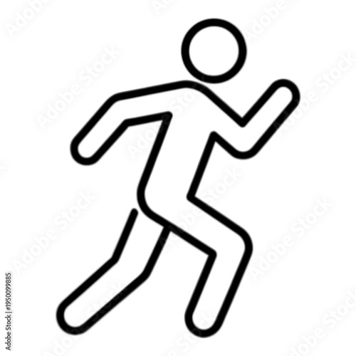 Running Person Outline Line Icon