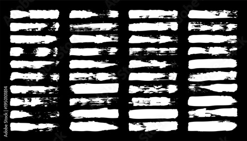 Grunge brush strokes, lines, ink smudges, hand-drawn scribble shapes. Handmade sketchy marks, acrylic stains, charcoal streaks. Paint textures, dry brush effect. Marker underline. Vector illustration