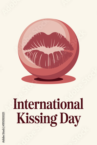 International Kissing Day Kiss Mark Design for Love, Affection, and Connection