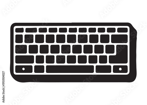 computer keyboard logo silhouette vector, typing keyboard logo silhouette vector illustration, typing device silhouette logo, typing tool logo silhouette design on white background